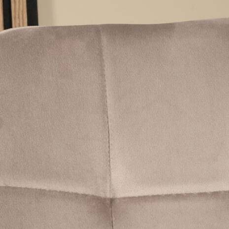 Lizzely Garden & Living Eetkamerstoel met armleuning Mae taupe velvet eetstoel