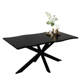 Lizzely Garden & Living Eettafel langwerpig 160cm Jeffo zwart langwerpige tafel Lizzely Garden & Living Eettafel langwerpig 160cm Jeffo zwart langwerpige tafel