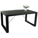 Lizzely Garden & Living Eettafel rechthoekig mangohout Jonas zwart 160cm duurzaam mango tafel eetkamertafel hout Lizzely Garden & Living Eettafel rechthoekig mangohout Jonas zwart 160cm duurzaam mango tafel eetkamertafel hout