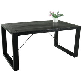 Lizzely Garden & Living Eettafel rechthoekig mangohout Jonas zwart 160cm duurzaam mango tafel eetkamertafel hout Lizzely Garden & Living Eettafel rechthoekig mangohout Jonas zwart 160cm duurzaam mango tafel eetkamertafel hout