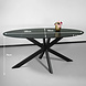 Lizzely Garden & Living Eettafel ovaal 180cm Figo marmerlook zwart ovale tafel steen Lizzely Garden & Living Eettafel ovaal 180cm Figo marmerlook zwart ovale tafel steen