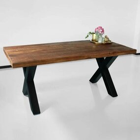 Lizzely Garden & Living Eettafel rechthoekig Xavier 180cm duurzaam mangohout tafel met X-poot mango rechthoek eetkamertafel Lizzely Garden & Living Eettafel rechthoekig Xavier 180cm duurzaam mangohout tafel met X-poot mango rechthoek eetkamertafel