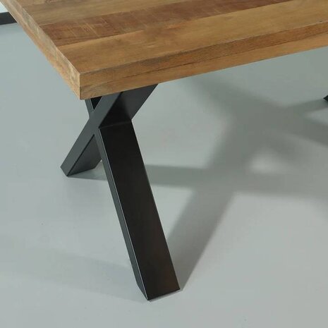 Lizzely Garden & Living Eettafel rechthoekig mangohout Xavier lichtbruin 180cm duurzaam tafel met X-poot mango eetkamertafel rechthoek hout Lizzely Garden & Living Eettafel rechthoekig mangohout Xavier lichtbruin 180cm duurzaam tafel met X-poot mango eetkamertafel rechthoek hout