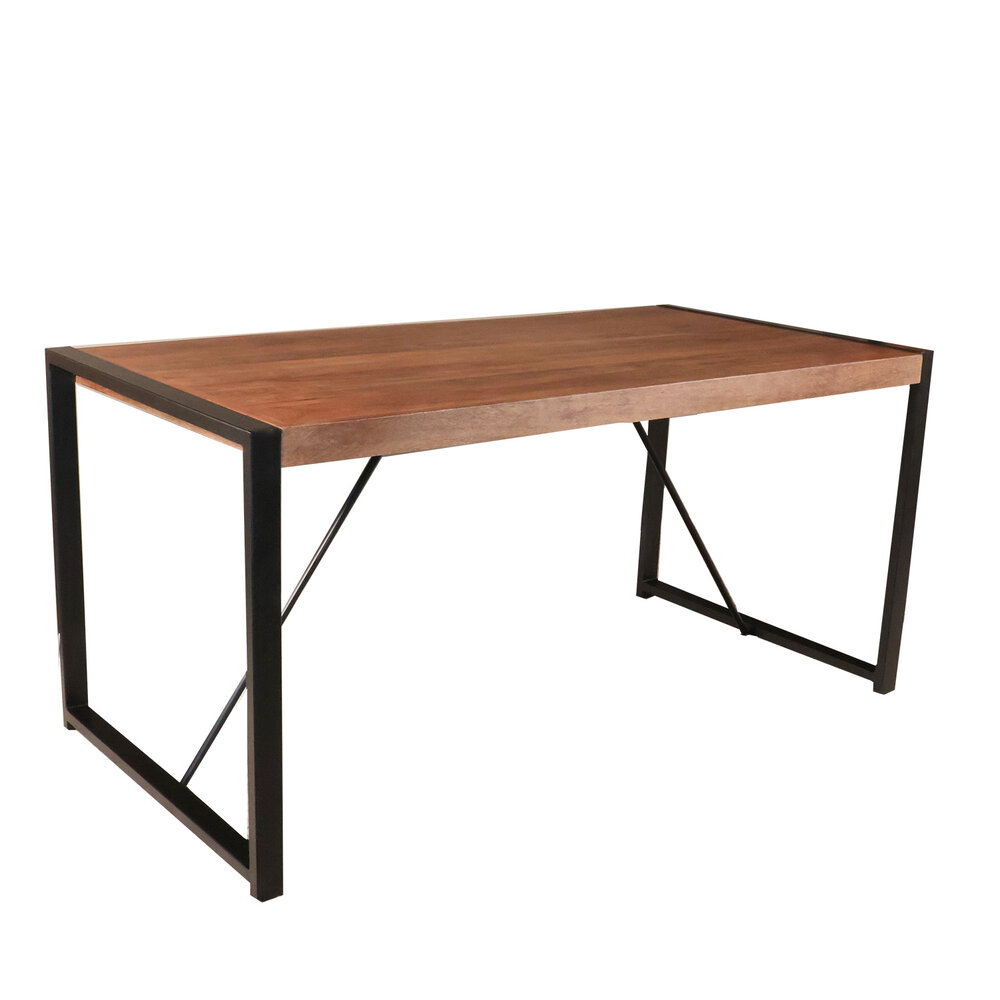 Eettafel Flora rechthoekig 160cm bruin mangohout