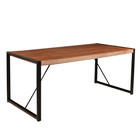 Eettafel Flora rechthoekig 180cm bruin mangohout Eettafel Flora rechthoekig 180cm bruin mangohout