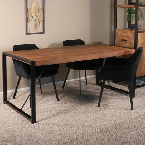 Lizzely Garden & Living Eettafel Flora rechthoekig 180cm bruin mangohout Lizzely Garden & Living Eettafel Flora rechthoekig 180cm bruin mangohout