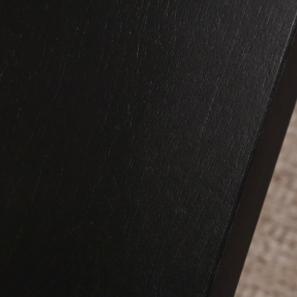 Eettafel Flora rechthoekig 180cm zwart mangohout Eettafel Flora rechthoekig 180cm zwart mangohout