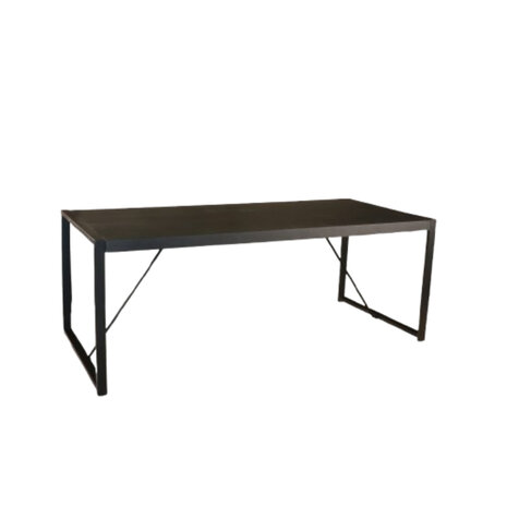 Lizzely Garden & Living Eettafel Flora rechthoekig 200cm zwart mangohout