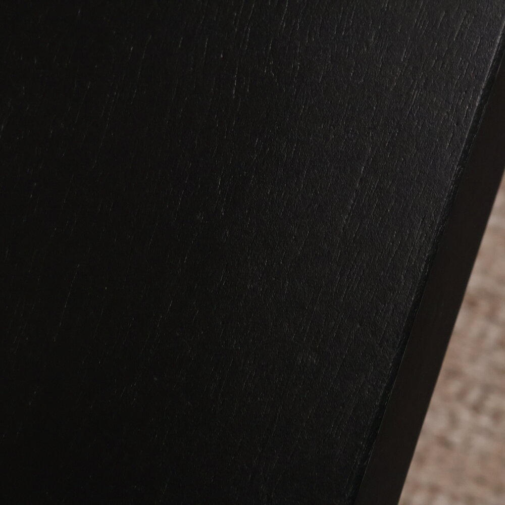 Eettafel Zeno rechthoekig 200cm zwart mangohout Eettafel Zeno rechthoekig 200cm zwart mangohout