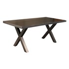 Eettafel Zeno rechthoekig 200cm zwart mangohout Eettafel Zeno rechthoekig 200cm zwart mangohout