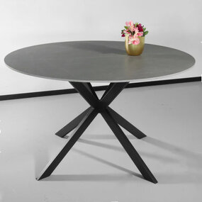 Lizzely Garden & Living Eettafel rond 130cm Jenna marmerlook grijs ronde tafel Lizzely Garden & Living Eettafel rond 130cm Jenna marmerlook grijs ronde tafel