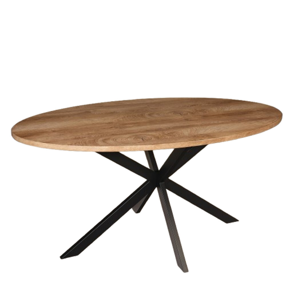 Eettafel ovaal 160cm Rato lichtbruin ovale tafel