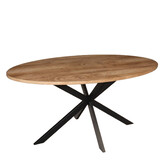 Lizzely Garden & Living Eettafel ovaal 160cm Rato lichtbruin ovale tafel Lizzely Garden & Living Eettafel ovaal 160cm Rato lichtbruin ovale tafel