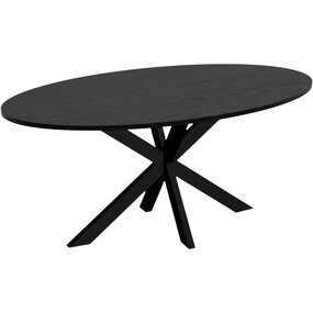 Lizzely Garden & Living Eettafel ovaal 180cm Rato zwart ovale tafel Lizzely Garden & Living Eettafel ovaal 180cm Rato zwart ovale tafel
