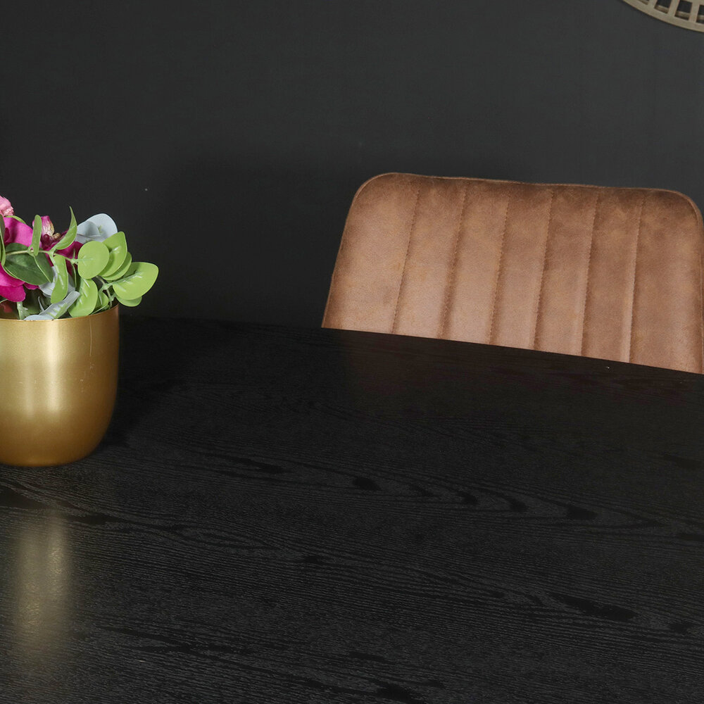 Eettafel ovaal 180cm Rato zwart ovale tafel