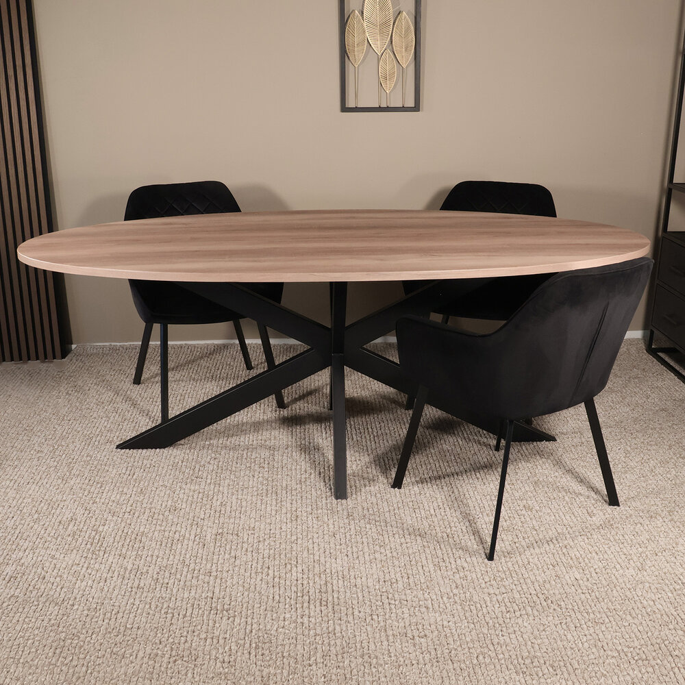 Eettafel ovaal 210cm Rato naturel ovale tafel Eettafel ovaal 210cm Rato naturel ovale tafel