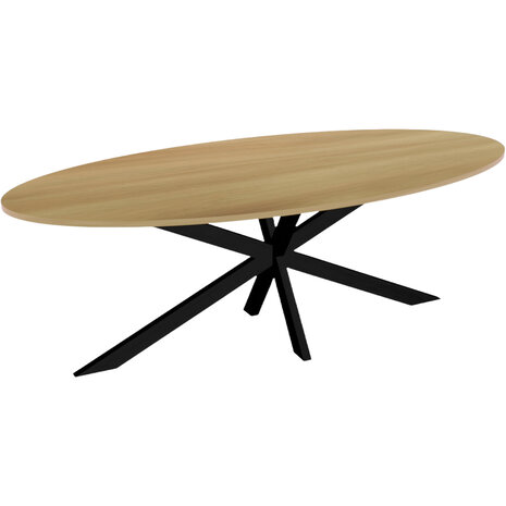 Lizzely Garden & Living Eettafel ovaal 240cm Rato lichtbruin ovale tafel