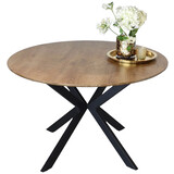 Lizzely Garden & Living Eettafel rond Ronsi bruin 120cm ronde tafel Lizzely Garden & Living Eettafel rond Ronsi bruin 120cm ronde tafel