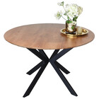 Eettafel rond Ronsi bruin 130cm ronde tafel Eettafel rond Ronsi bruin 130cm ronde tafel