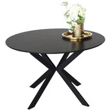 Lizzely Garden & Living Eettafel rond Ronsi zwart 130cm ronde tafel Lizzely Garden & Living Eettafel rond Ronsi zwart 130cm ronde tafel