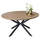 Eettafel rond Ronsi bruin 140cm ronde tafel