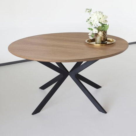 Lizzely Garden & Living Eettafel rond Ronsi bruin 140cm ronde tafel Lizzely Garden & Living Eettafel rond Ronsi bruin 140cm ronde tafel