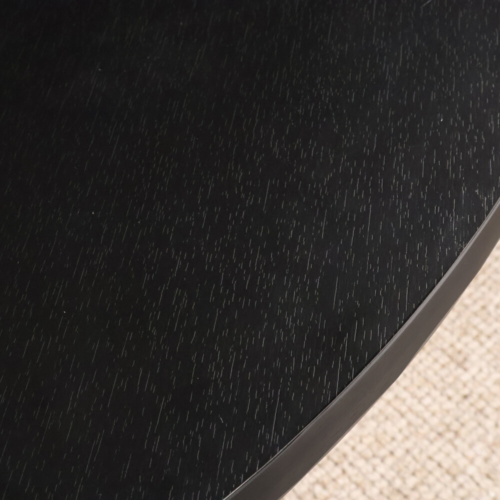 Eettafel rond melamine 150cm Sanne zwart Eettafel rond melamine 150cm Sanne zwart