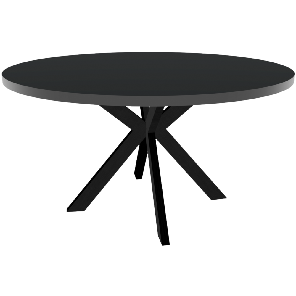 Eettafel rond melamine 150cm Sanne zwart Eettafel rond melamine 150cm Sanne zwart
