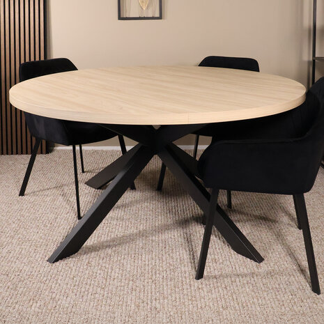 Lizzely Garden & Living Eettafel rond melamine 150cm Sanne lichtbruin ronde tafel Lizzely Garden & Living Eettafel rond melamine 150cm Sanne lichtbruin ronde tafel