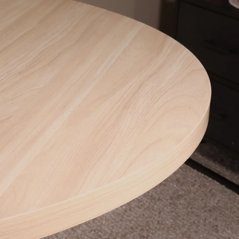 Eettafel rond melamine 150cm Sanne lichtbruin ronde tafel Eettafel rond melamine 150cm Sanne lichtbruin ronde tafel