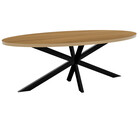 Eettafel ovaal melamine 210cm Tommy lichtbruin ovale tafel Eettafel ovaal melamine 210cm Tommy lichtbruin ovale tafel