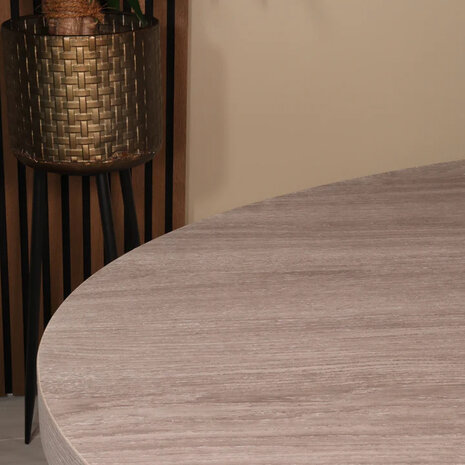 Lizzely Garden & Living Eettafel ovaal melamine 210cm Tommy grijs ovale tafel Lizzely Garden & Living Eettafel ovaal melamine 210cm Tommy grijs ovale tafel