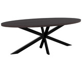 Lizzely Garden & Living Eettafel ovaal melamine 210cm Tommy donker walnoot ovale tafel Lizzely Garden & Living Eettafel ovaal melamine 210cm Tommy donker walnoot ovale tafel