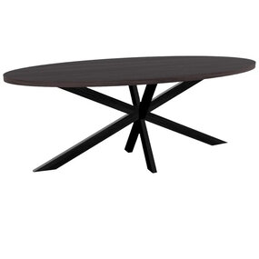 Lizzely Garden & Living Eettafel ovaal melamine 210cm Tommy donker walnoot ovale tafel Lizzely Garden & Living Eettafel ovaal melamine 210cm Tommy donker walnoot ovale tafel
