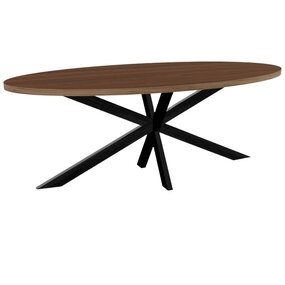 Lizzely Garden & Living Eettafel ovaal melamine 210cm Tommy bruin ovale tafel Lizzely Garden & Living Eettafel ovaal melamine 210cm Tommy bruin ovale tafel