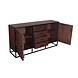 Lizzely Garden & Living Dressoir mangohout visgraat Cody walnoot industrieel 160x85cm Lizzely Garden & Living Dressoir mangohout visgraat Cody walnoot industrieel 160x85cm