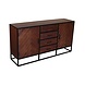Lizzely Garden & Living Dressoir mangohout visgraat Cody walnoot industrieel 160x85cm Lizzely Garden & Living Dressoir mangohout visgraat Cody walnoot industrieel 160x85cm