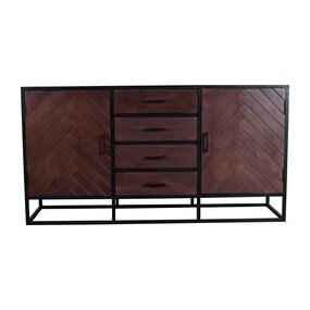 Lizzely Garden & Living Dressoir visgraat mangohout 180cm walnoot Cody Lizzely Garden & Living Dressoir visgraat mangohout 180cm walnoot Cody