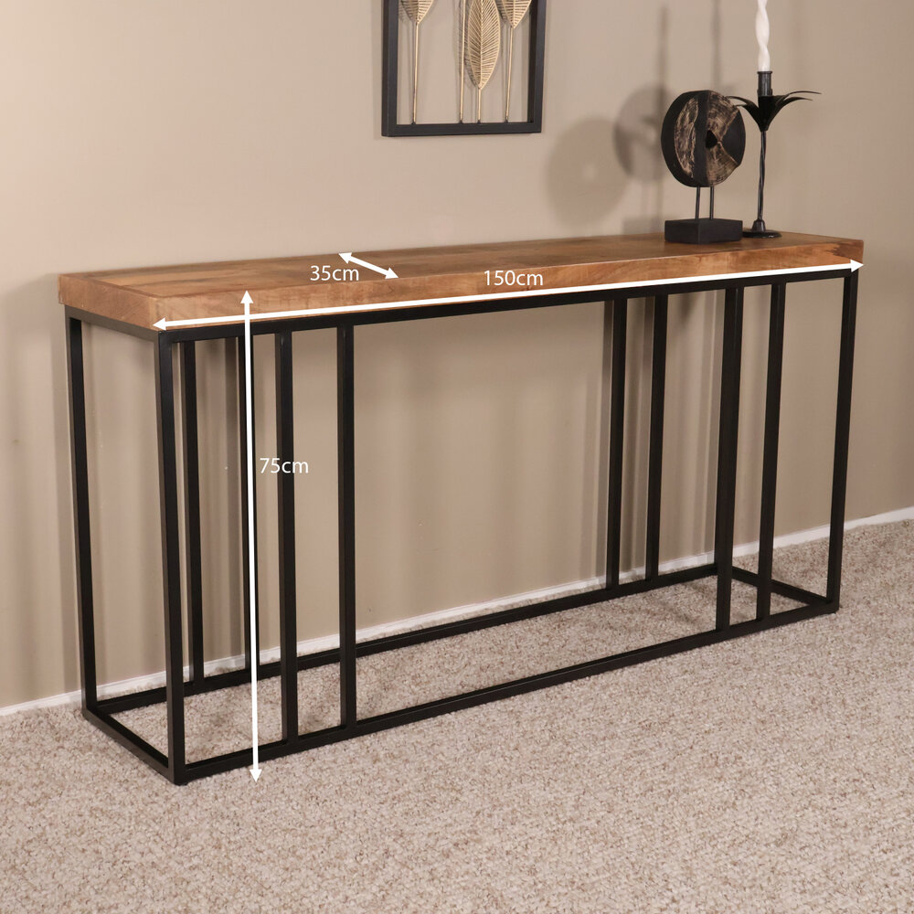 Bijzettafel mangohout Don 150cm bruin Bijzettafel mangohout Don 150cm bruin