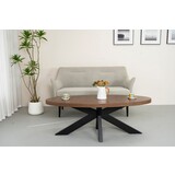 Lizzely Garden & Living Salontafel ovaal bruin melamine 130cm Denzel Lizzely Garden & Living Salontafel ovaal bruin melamine 130cm Denzel