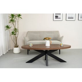 Lizzely Garden & Living Salontafel ovaal bruin melamine 130cm Denzel Lizzely Garden & Living Salontafel ovaal bruin melamine 130cm Denzel