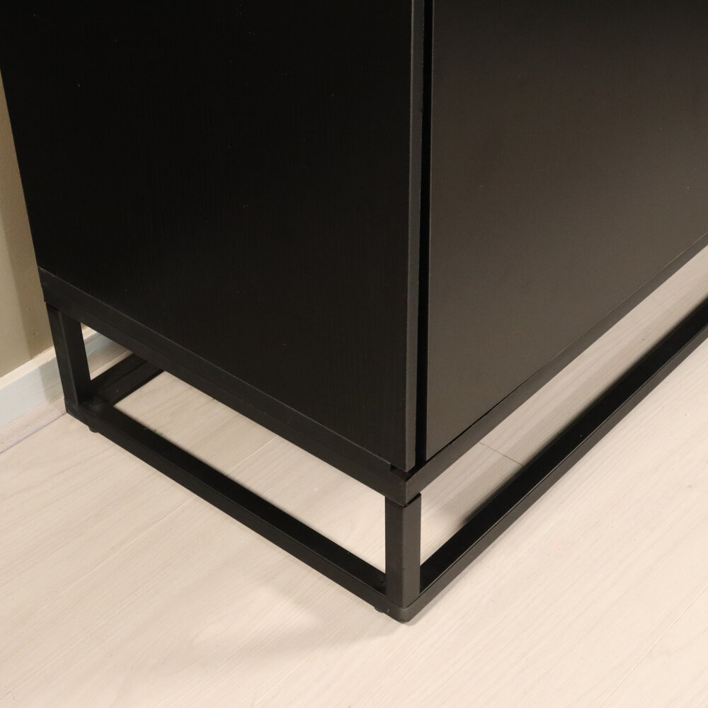 Wandkast melamine Madison zwart 185cm kast