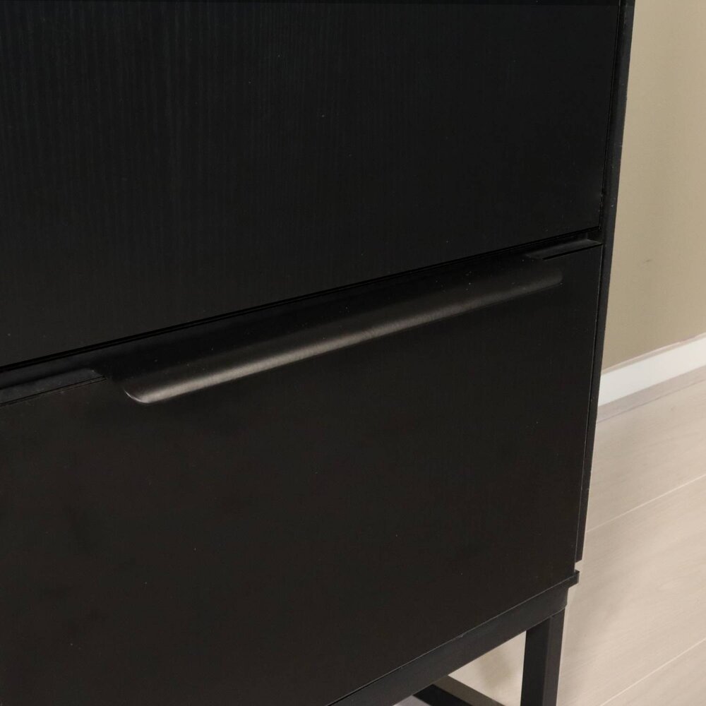 Wandkast melamine Madison zwart 185cm kast