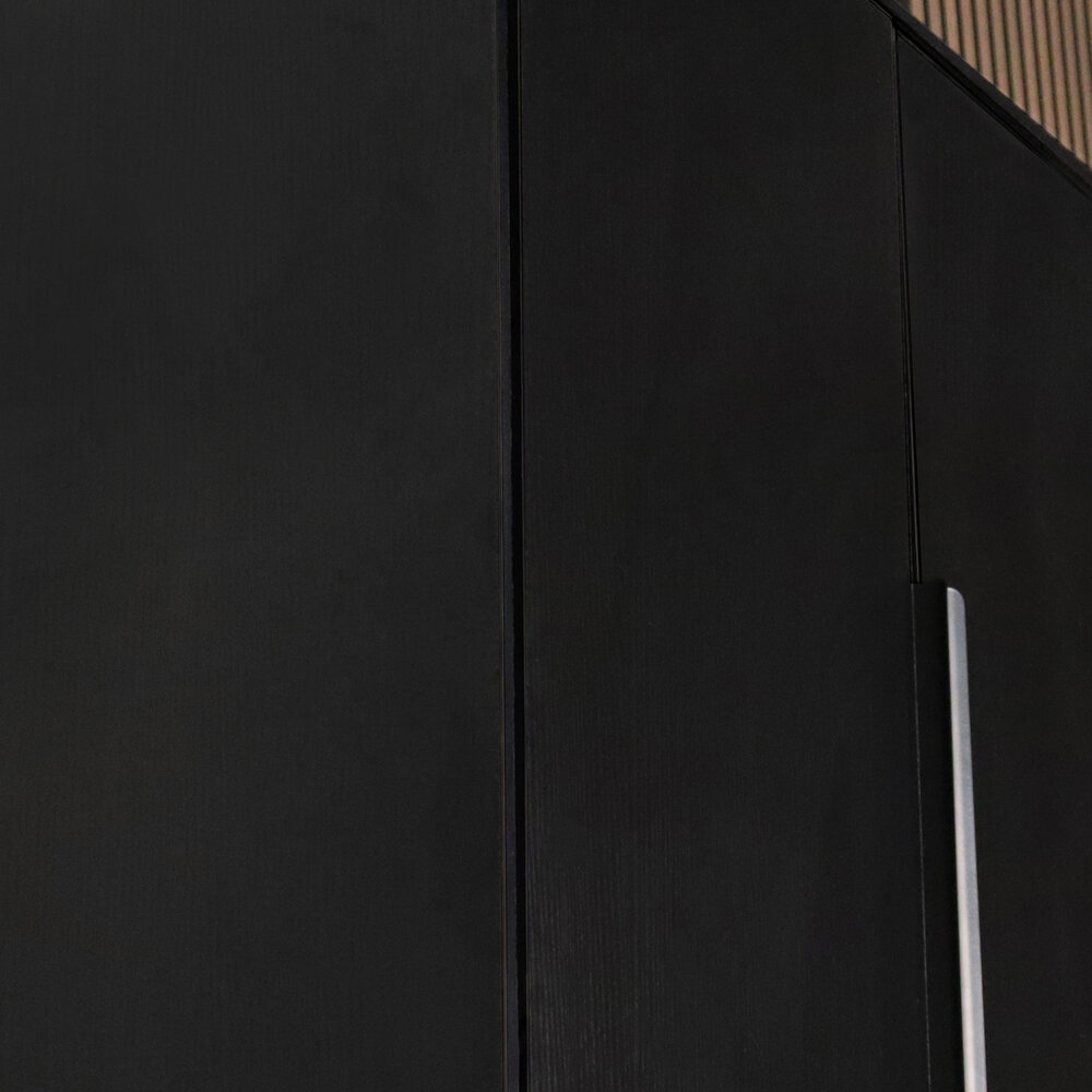 Wandkast melamine Madison zwart 185cm kast