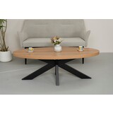 Lizzely Garden & Living Salontafel ovaal lichtbruin melamine 130cm Denzel Lizzely Garden & Living Salontafel ovaal lichtbruin melamine 130cm Denzel