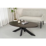 Lizzely Garden & Living Salontafel ovaal eiken zwart melamine 130cm Denzel Lizzely Garden & Living Salontafel ovaal eiken zwart melamine 130cm Denzel