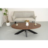 Lizzely Garden & Living Salontafel ovaal bruin melamine 120cm Denzel Lizzely Garden & Living Salontafel ovaal bruin melamine 120cm Denzel