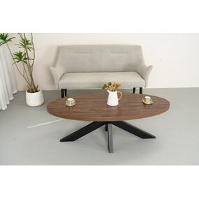 Lizzely Garden & Living Salontafel ovaal bruin melamine 120cm Denzel Lizzely Garden & Living Salontafel ovaal bruin melamine 120cm Denzel