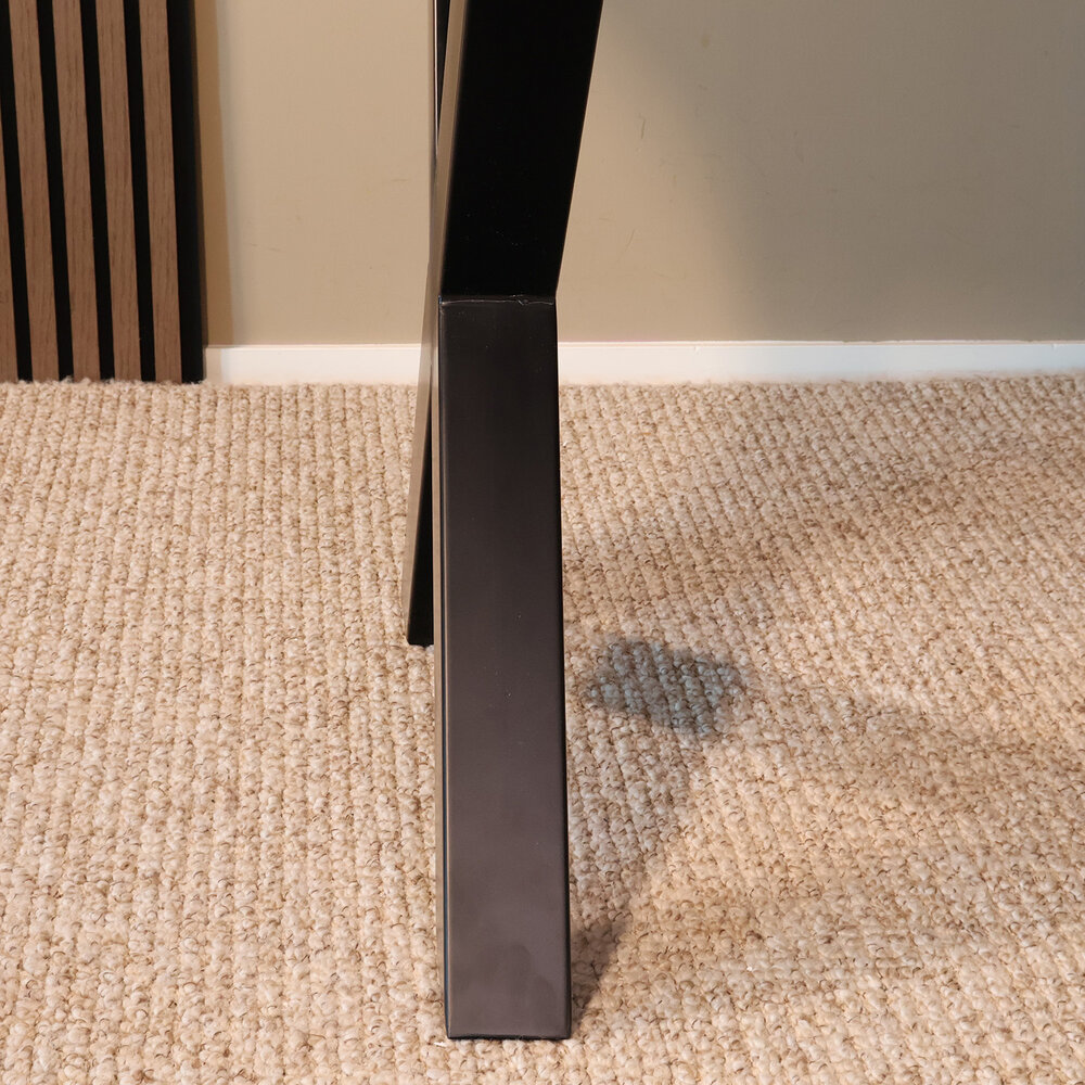 Eettafel Zeno rechthoekig 160cm zwart mangohout Eettafel Zeno rechthoekig 160cm zwart mangohout