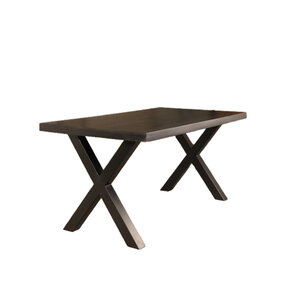 Lizzely Garden & Living Eettafel Zeno rechthoekig 160cm zwart mangohout Lizzely Garden & Living Eettafel Zeno rechthoekig 160cm zwart mangohout
